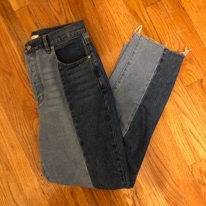 Pacsun Two Toned High Waisted Mom Jeans